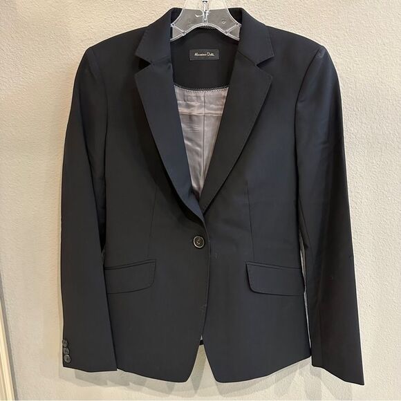 Massimo Dutti | 4 | Black Blazer Professional Tailored Fit - Picture 1 of 7